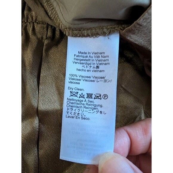 J.Crew Astrid Wide Leg Pant Luster Crepe Bronze Size 4 Elastic Waist Old Money - Picture 5 of 12